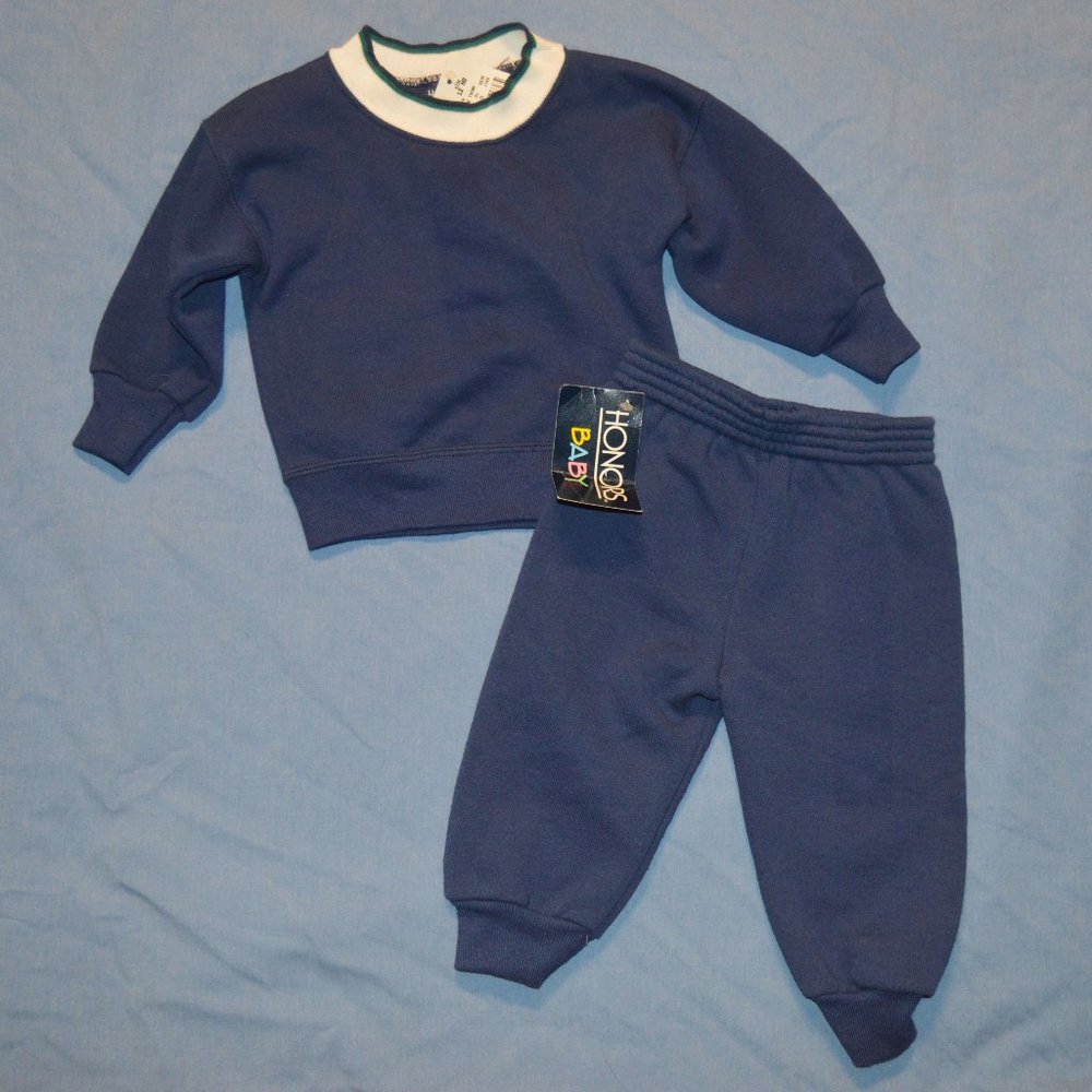 Honors Baby NWT Navy Sweatshirt & Sweatpants 12 18 Months